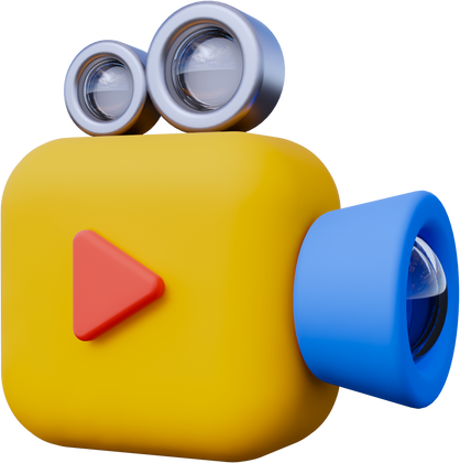 Video Camera 3D Icon
